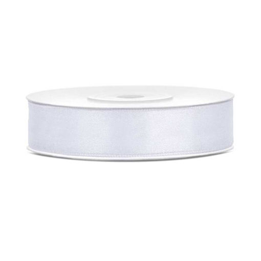 Picture of SATIN RIBBON WHITE 12MM PER METRE